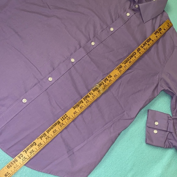 BEVERLY HILLS POLO CLUB button down dress shirt long sleeve lavender NEW size M - Picture 8 of 9
